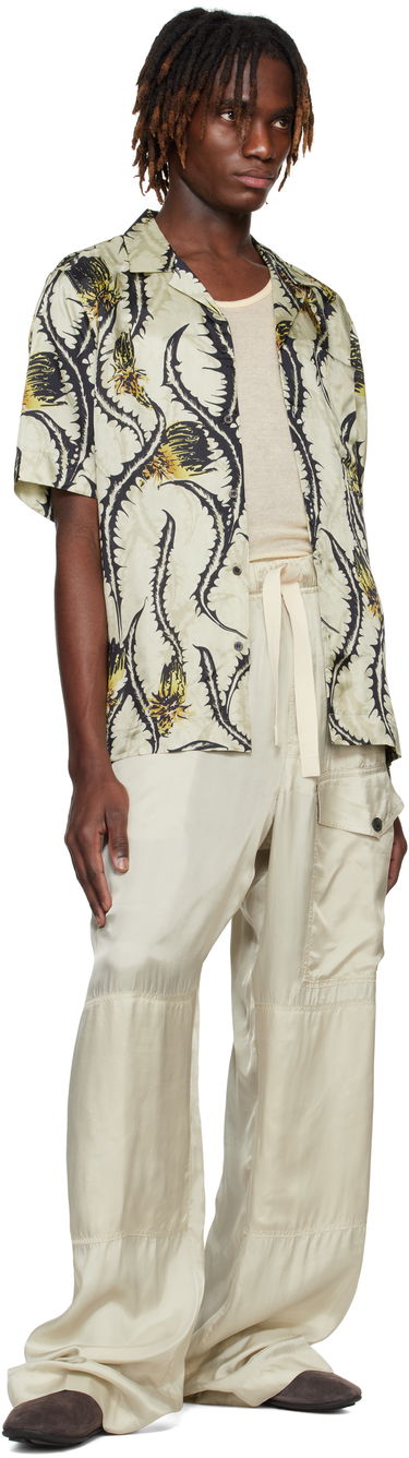 Cargo nohavice Dries Van Noten Dries Van Noten Viscose Drawstring Cargo Pants Béžová | 251-020911-1427, 3