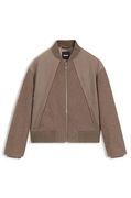 BOSS Mixed-Fabric Bomber Jacket