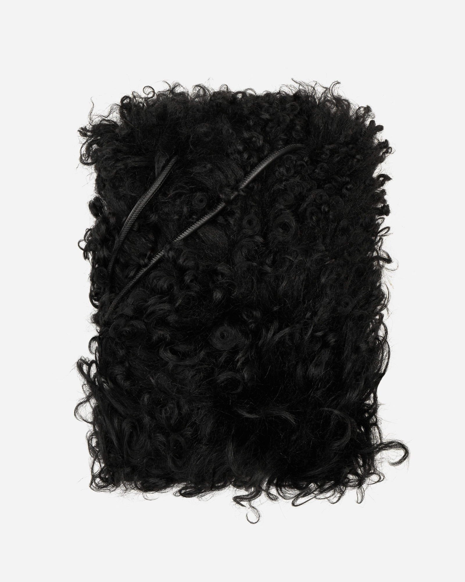 Shearling Phone Pouch Black