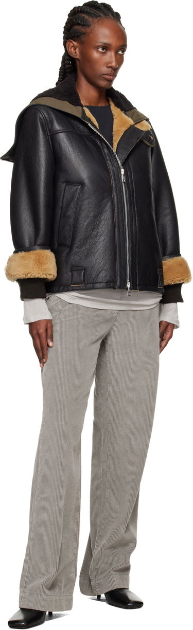 Bunda OUR LEGACY Our Legacy Blizzard Shearling Leather Jacket Čierna | W4259BN, 3