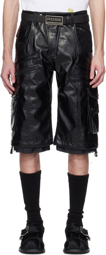 Šortky Martine Rose Martine Rose Faux-Leather Utility Shorts Čierna | 540LP02001, 0