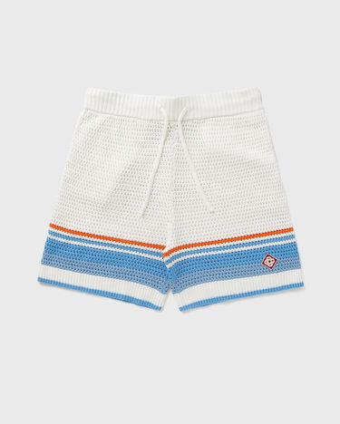 Šortky Casablanca Crochet Knit Striped Lounge Shorts Biela | MPF25-KW-1011-01, 2