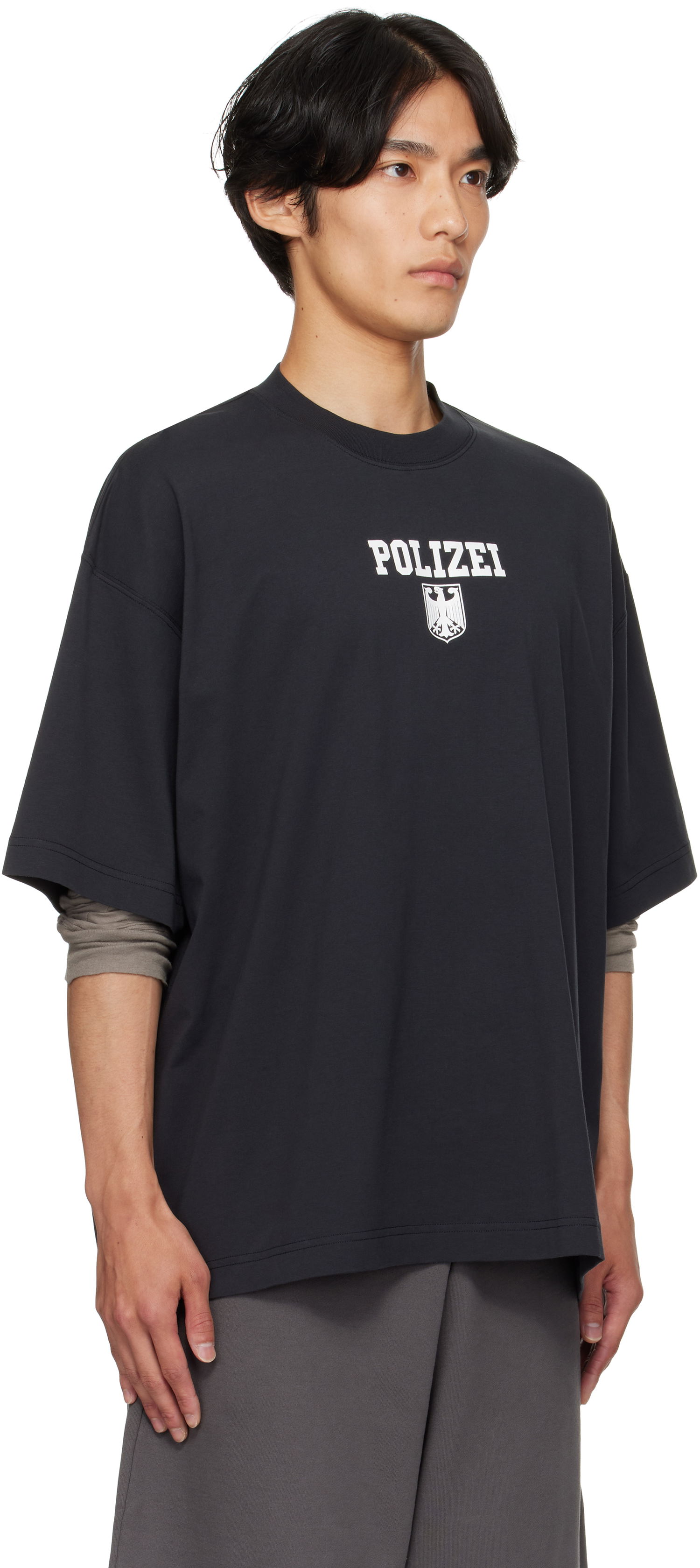 Tričko VETEMENTS Vetements Polizei Regular T-Shirt Čierna | UH76TR300B, 1