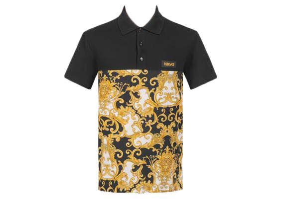 Polo tričko Versace Medusa Print Short Sleeves Polo Shirt Black/Yellow Rôznofarebný | 1008329-1A10595-TN5B070, 0