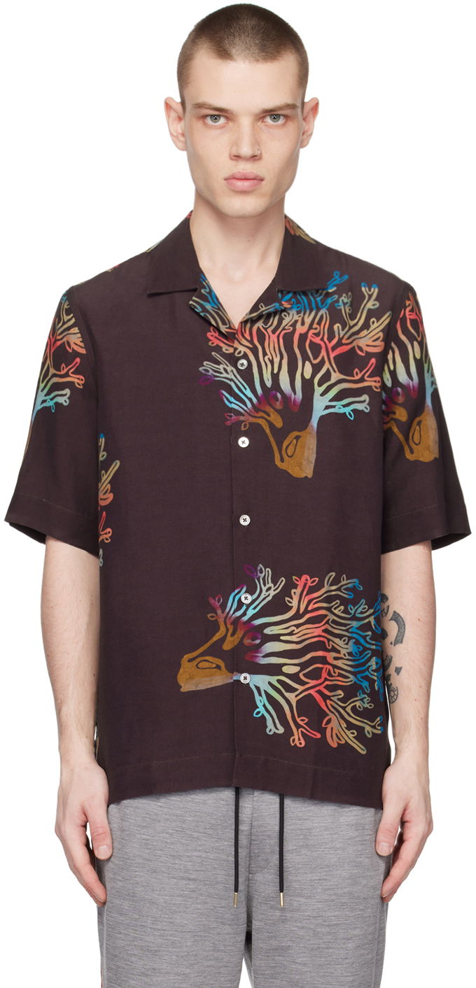 Košeľa Paul Smith Paul Smith Coral Print Shirt Hnedá | M1R-905U-K01924-79, 0