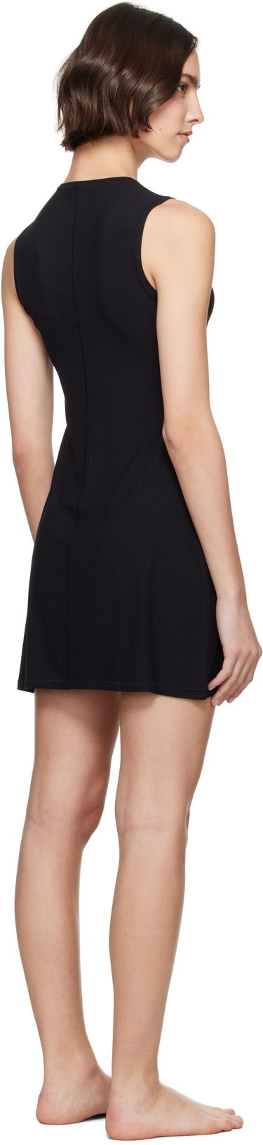 Šaty SKIMS SKIMS Soft Lounge V-Neck Tank Mini Dress Čierna | DS-DRS-7652W, 2