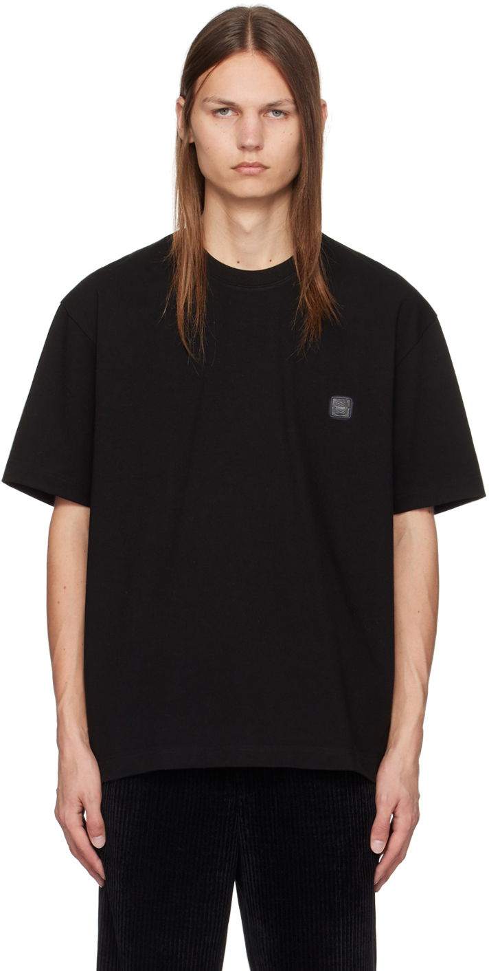 Tričko Solid Homme Quantum Relaxed Fit Patch T-Shirt Čierna | S243TS55, 0