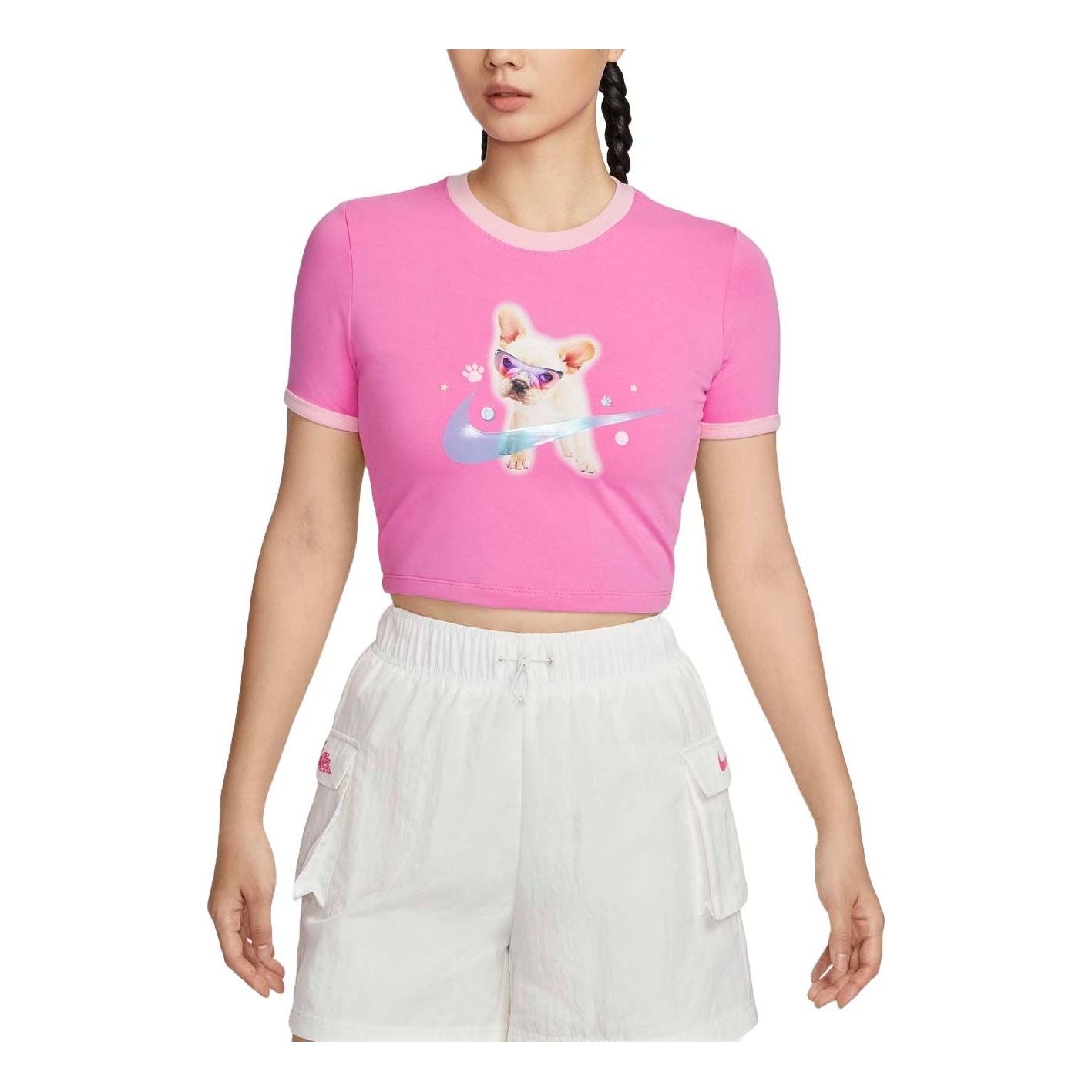 Crop Top Nike Graphic Slim Crop T-Shirt Ružová | HM4621-675, 0