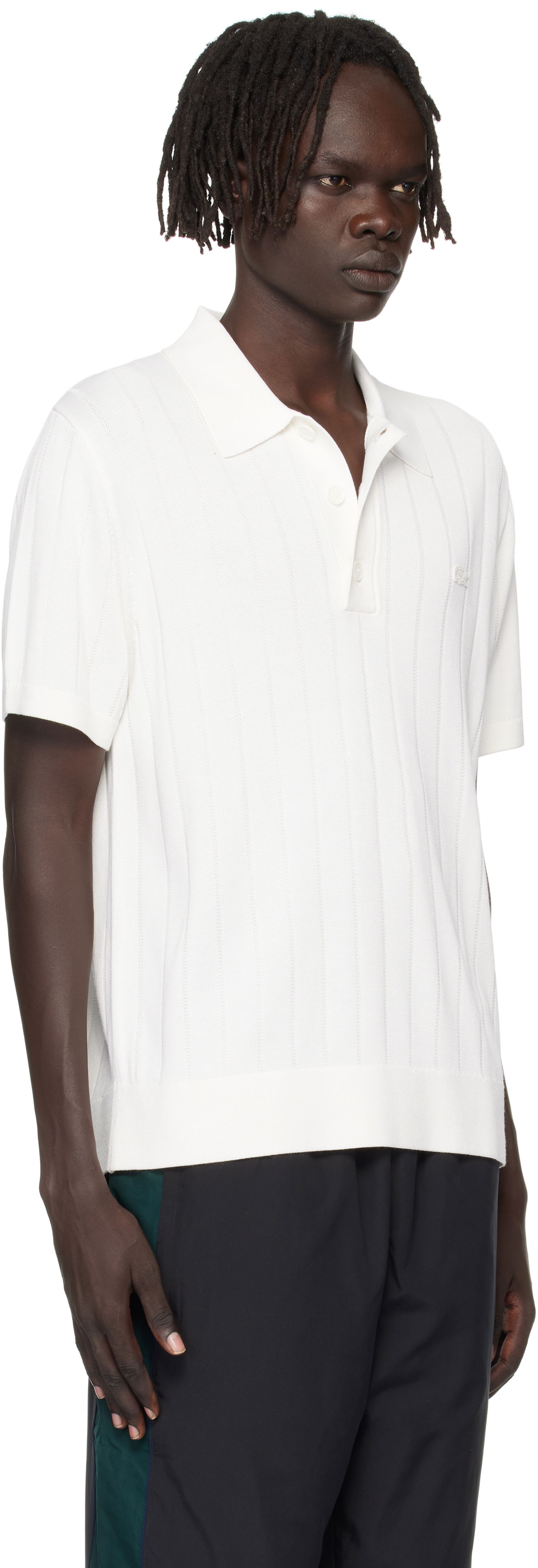 Polo tričko Lacoste Ribbed Knit Polo Biela | AH5339_70V, 1