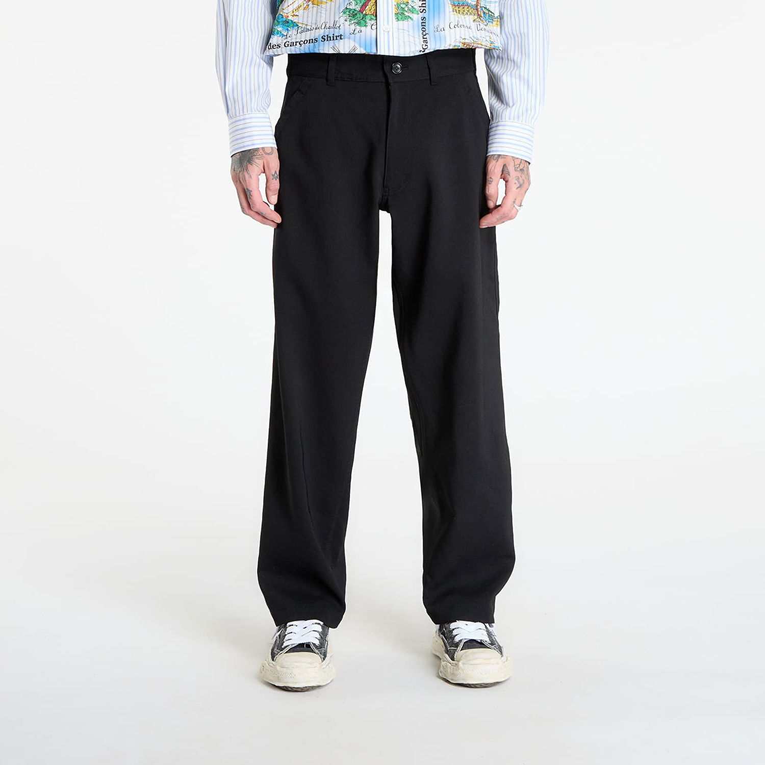Nohavice Comme des Garçons Comme des Garçons SHIRT Trousers With Patch Pockets Čierna | FP-P501-W25 Black, 0