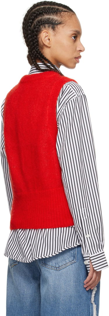 Sveter GANNI Ganni Tie String Vest Červená | K2344, 2