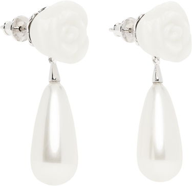 Náušnice SHUSHU/TONG SHUSHU/TONG YVMIN Edition Rose Faux-Pearl Earrings Biela | 25304WHT00DN2, 1