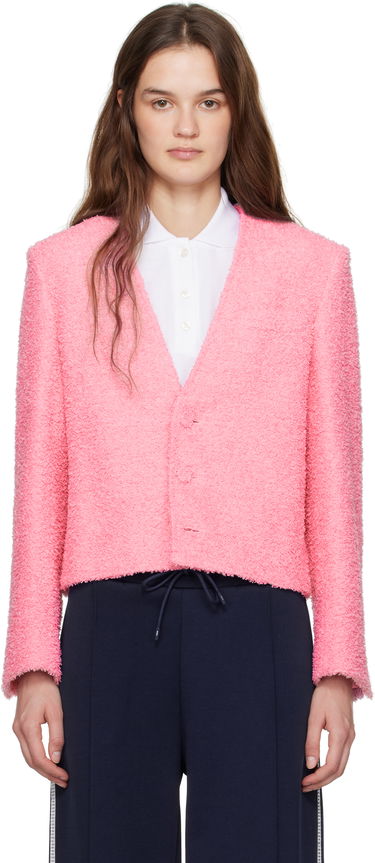 Sveter MSGM MSGM Cropped Bouclé Jacket Ružová | 3841MDG15 257113, 0