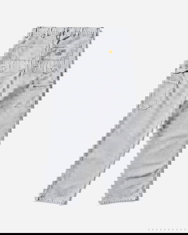 Nohavice Carhartt WIP Single Knee Pants Chalk Wash Šedá | I035559 895F, 2