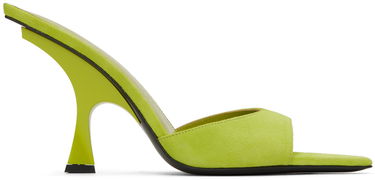 Doplnky The Attico Attico Ester Suede Mules Zelené | 242WS789 L007, 0