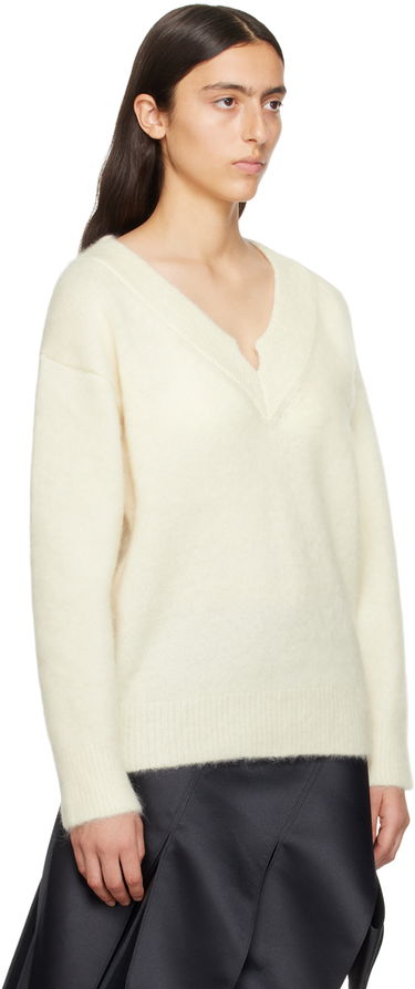 Sveter We11done We11done V-Neck Sweater Biela | WD-KT3-23-658-W-IV, 1
