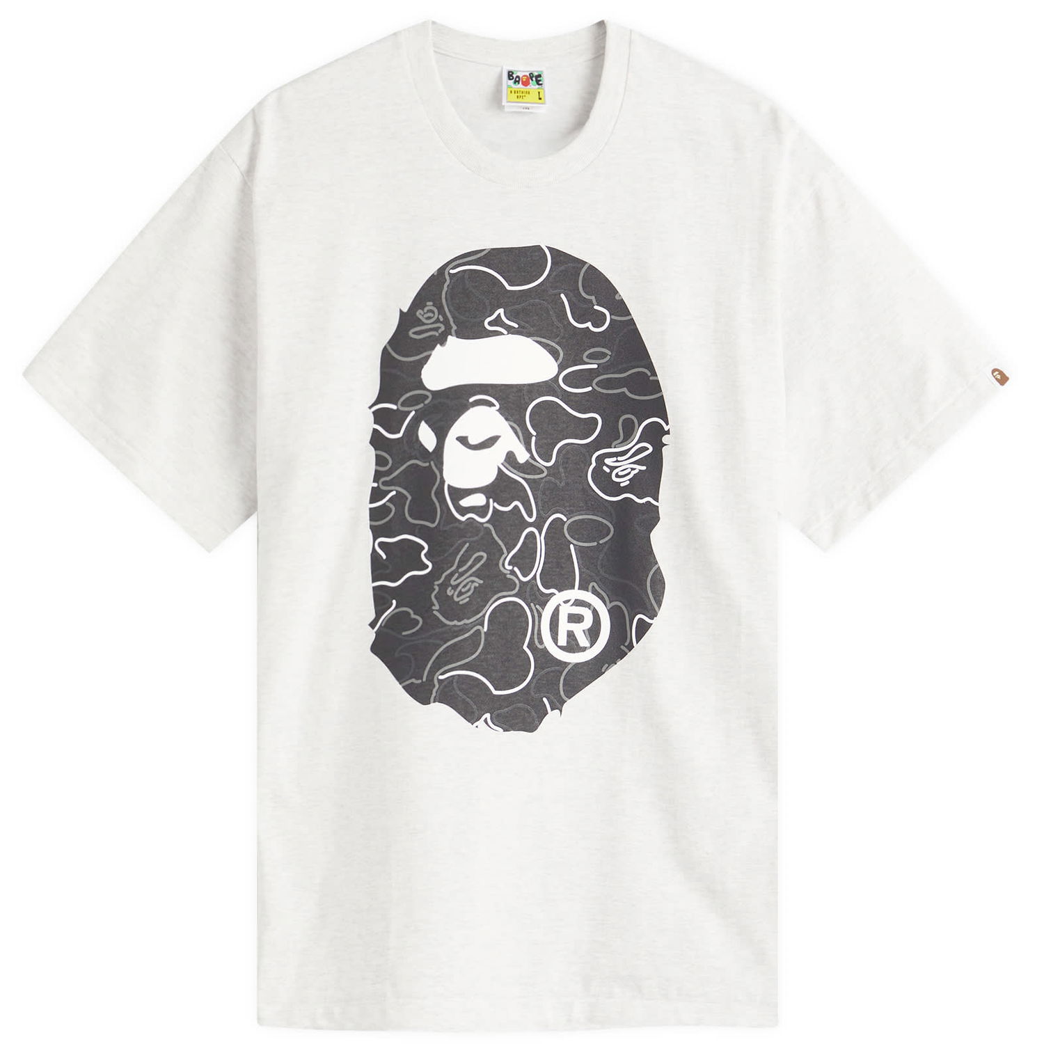 Tričko BAPE Neon Camo Big Ape Head T-Shirt, Size Large Biela | 001TEL301039M-GRY, 0