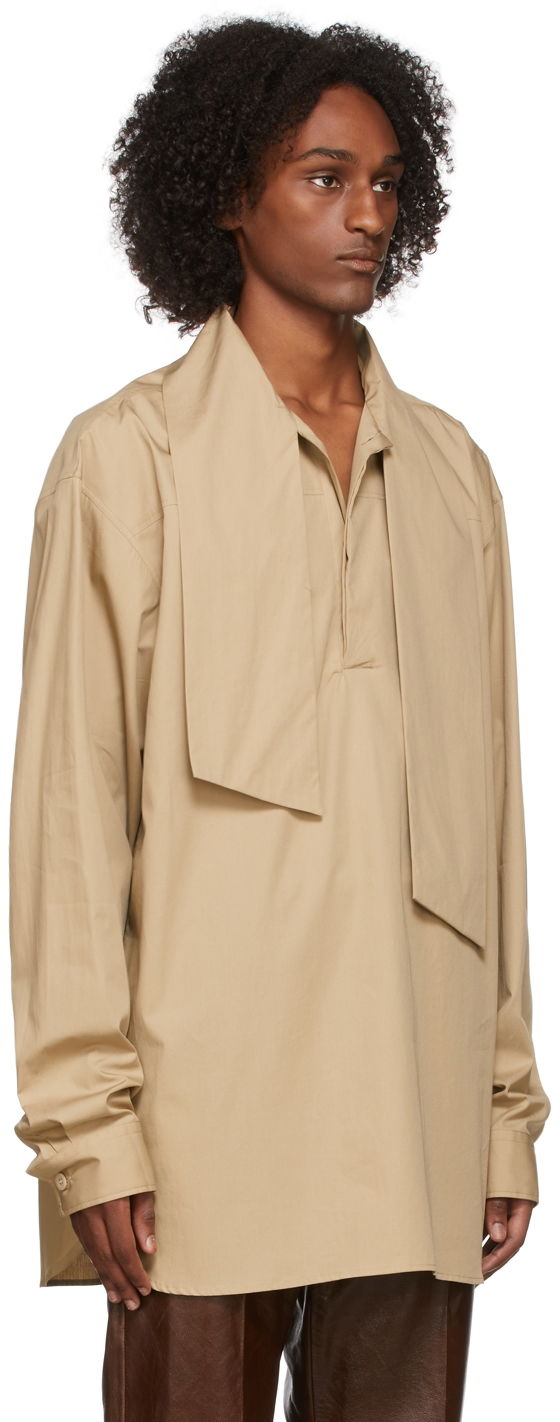 Košeľa Dries Van Noten Dries Van Noten Bow Collar Shirt Béžová | 212-020750-3013, 1