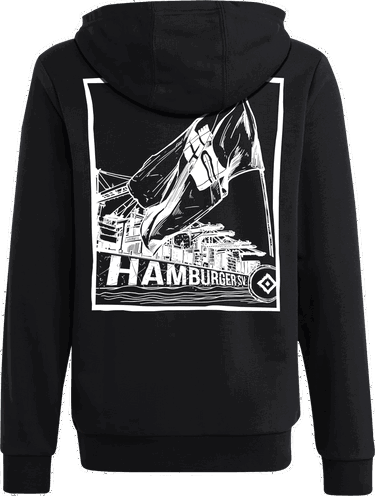 Mikina adidas Originals Hamburger SV Big logo hoody Čierna | 5hsvhr6380, 1