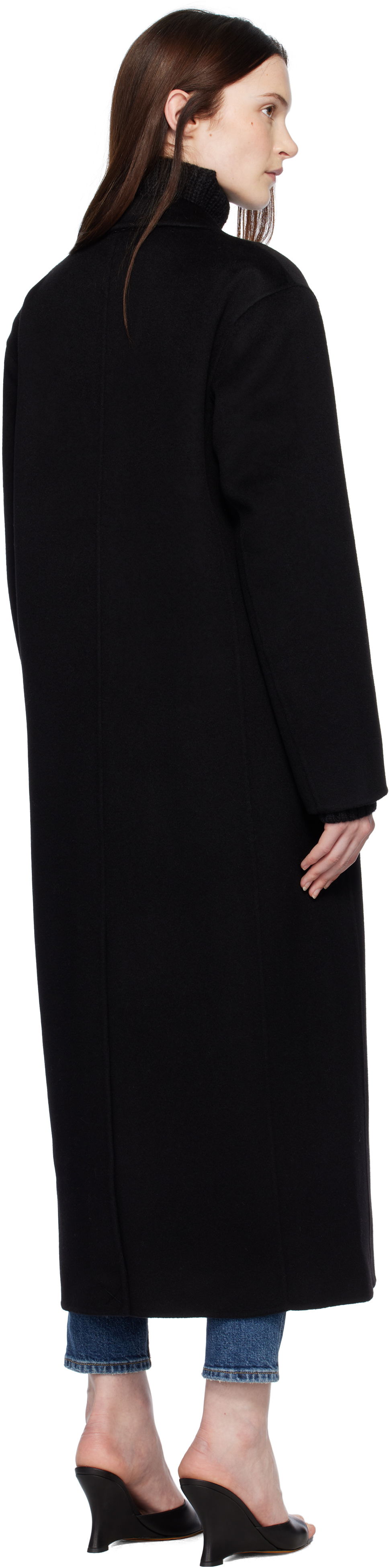 Long Wool-Blend Overcoat