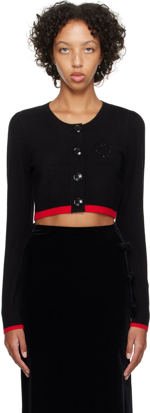 Sveter GANNI Cropped Cardigan Čierna | K2028, 0
