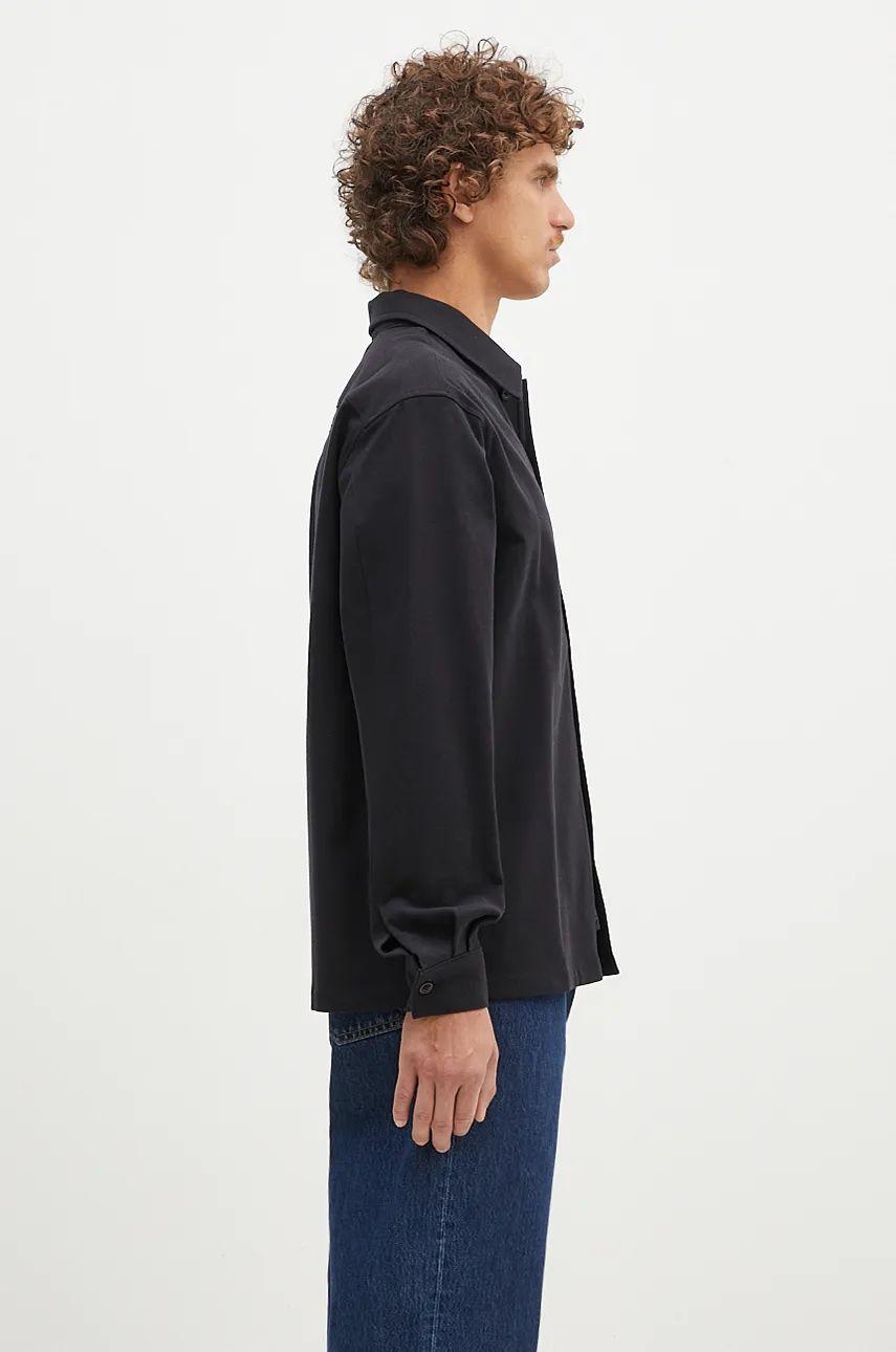 Košeľa NORSE PROJECTS LS Shirt Carsten Cotton Wool Regular Čierna | N40.0806.9999, 1