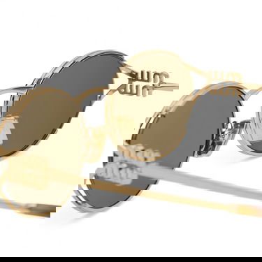 Slnečné okuliare Miu Miu Elongated Oval Sunglasses with Cutout Temples Metalická | 0MU-52YS-54-7OE01T, 4