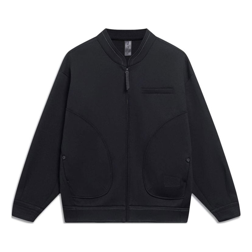 Bunda Li-Ning Jackie Chan Knit Baseball Jacket Čierna | AFDT113-1