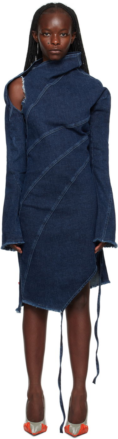 Šaty Ottolinger Ottolinger Twisted Denim Minidress Modrá | 1704301, 0