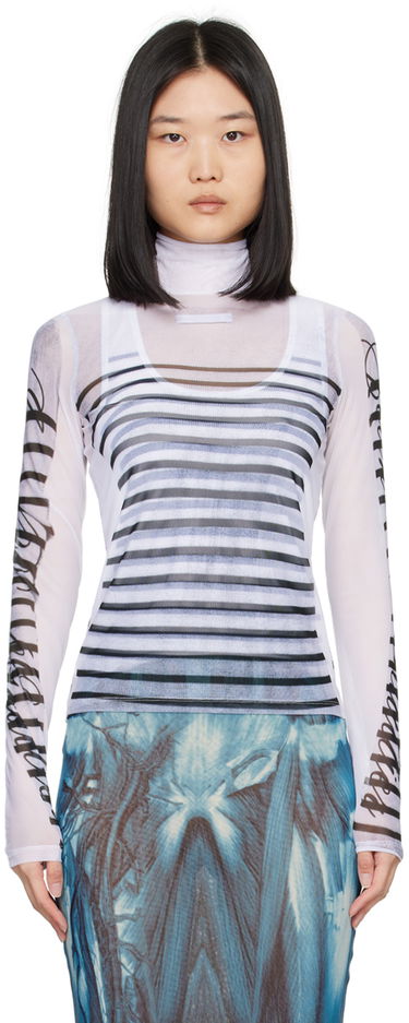 Tričko Jean Paul Gaultier Jean Paul Gaultier Striped Turtleneck Top Biela | 24/30-F-TO198-J559-015900, 0