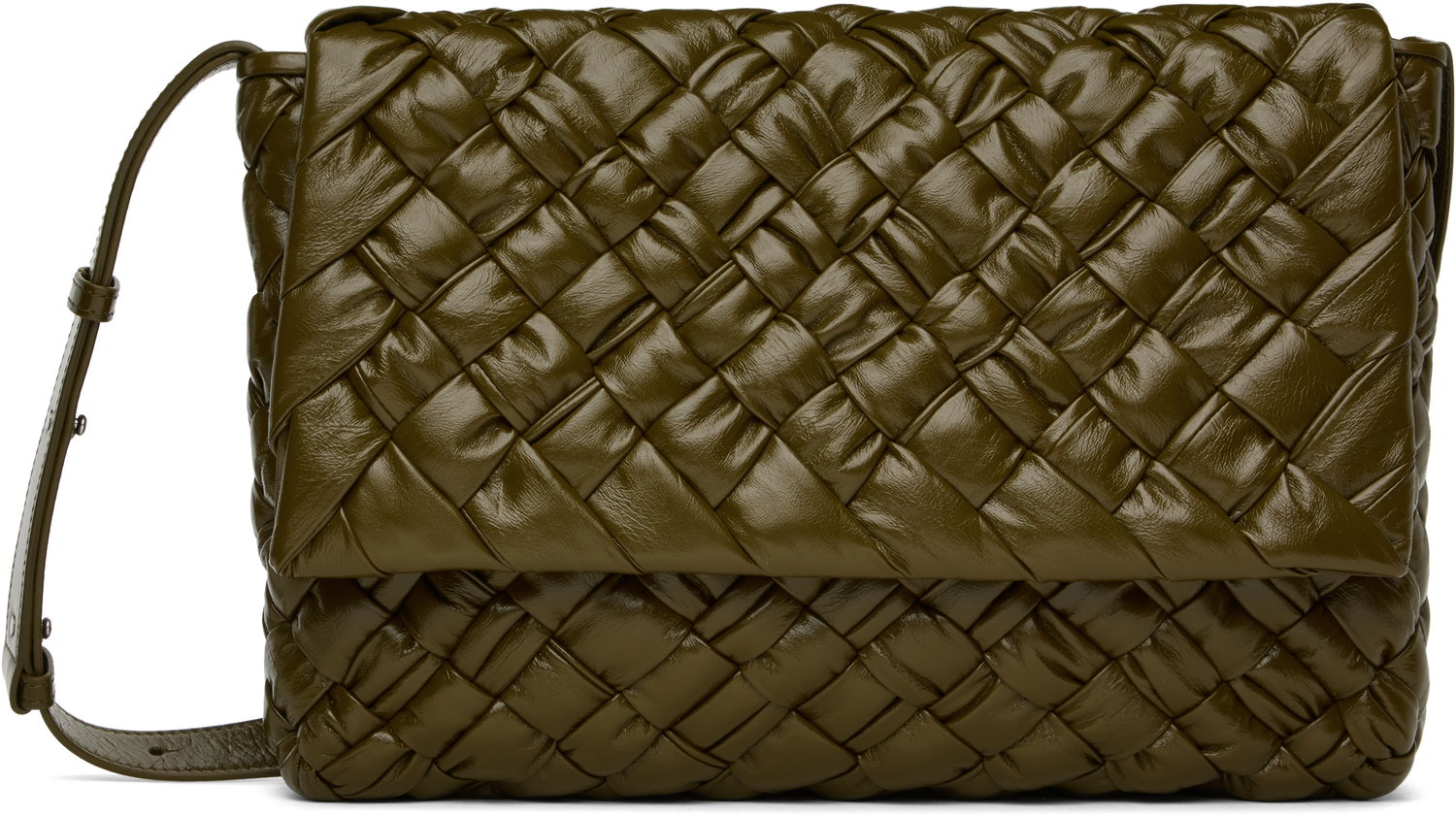 Taška cez rameno Bottega Veneta Bottega Veneta Rumple Messenger Bag Zelené | 776519 V40T1 3348, 0