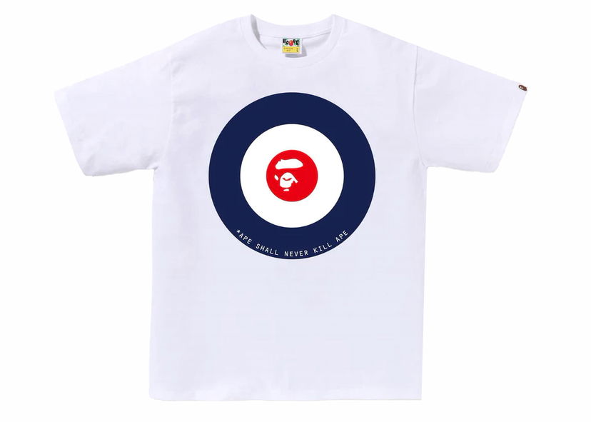 Tričko BAPE BAPE Ape Target Tee White Biela | 1J70-110-026