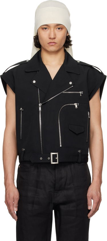 Vesta Rick Owens Rick Owens Bauhaus Stooges Cropped Vest Čierna | RL01E5716 PCVS, 0