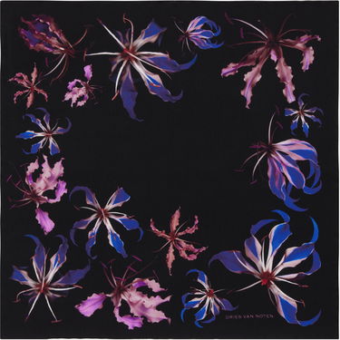 Šál Dries Van Noten Floral Printed Pocket Square Hnedá | 252-021301-2010, 1