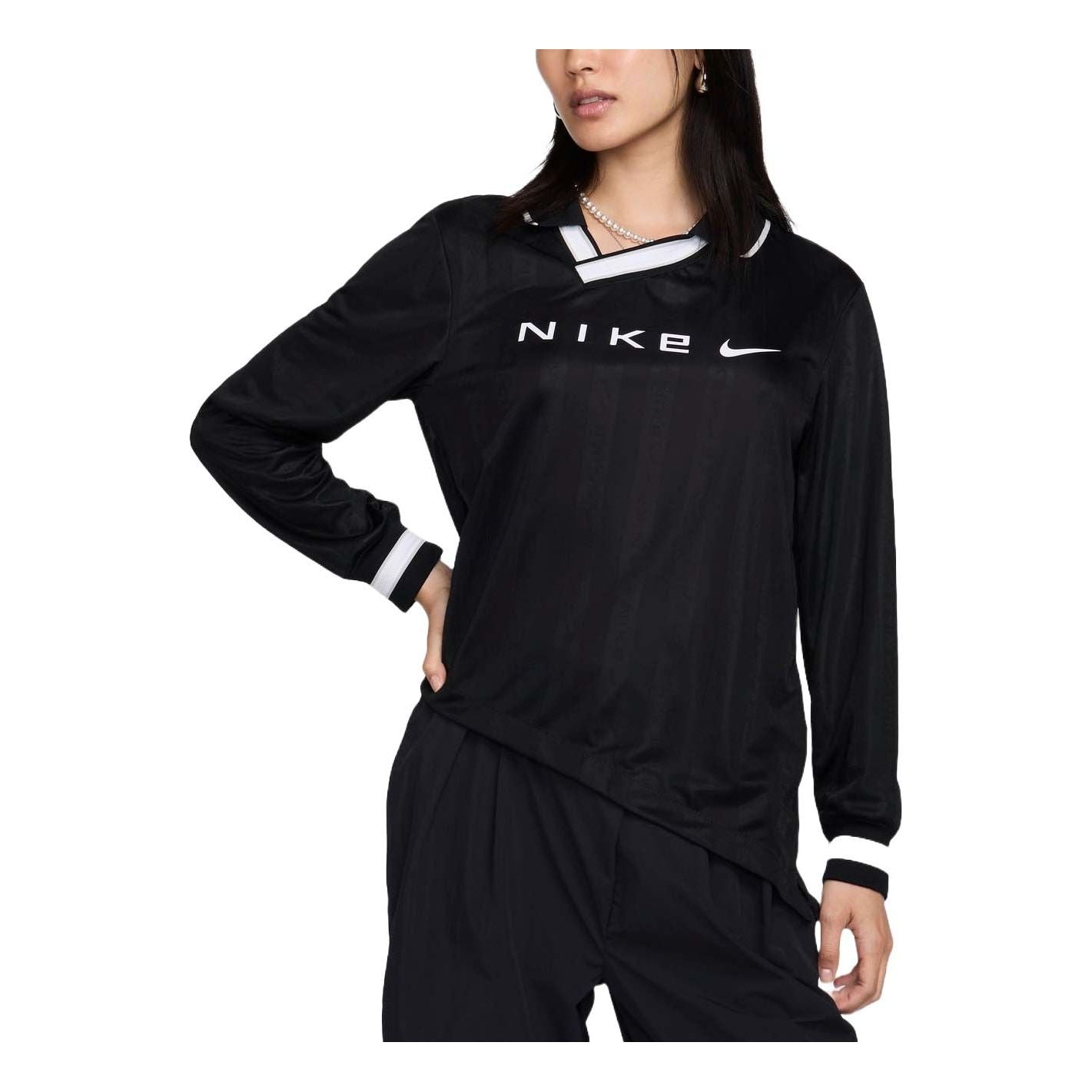Košeľa Nike Dri-FIT Jacquard Jersey Čierna | FV7539-010, 0