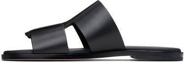 Tenisky a topánky BOSS BOSS Buffed Leather Sandals Čierna | 50539243, 2
