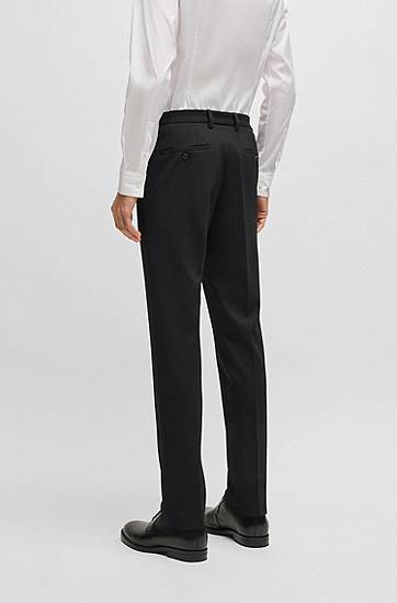 Nohavice BOSS Slim-Fit Stretch Washable Trousers Čierna | 50535084, 1