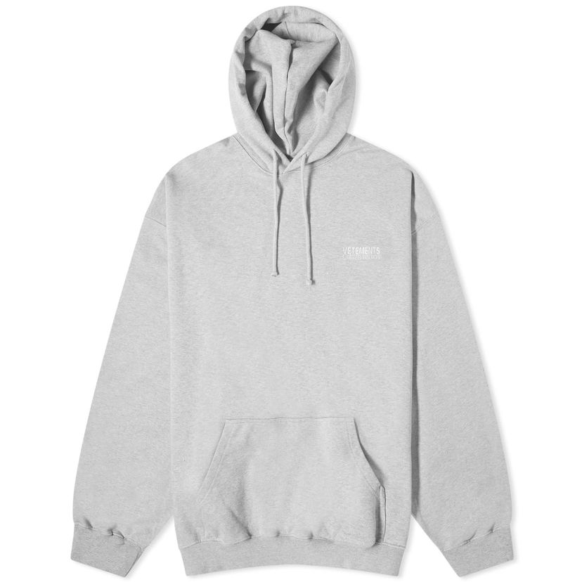 Mikina VETEMENTS Embroidered Logo Hoodie Šedá | UE64HD300G