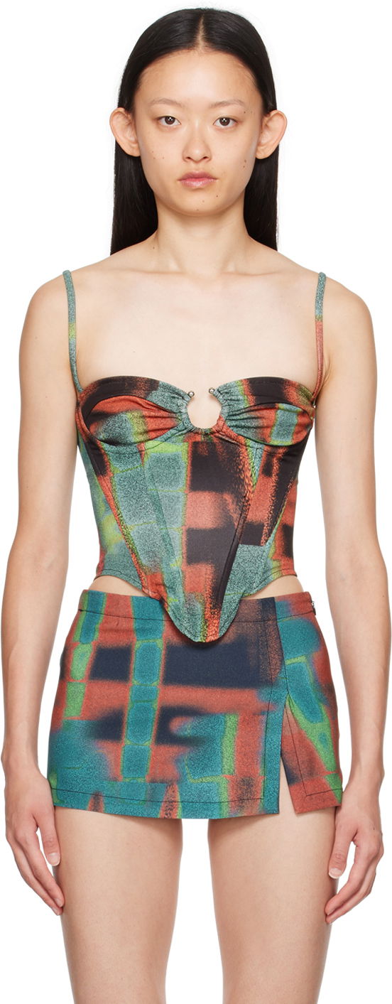 Sukňa Miaou Miaou Deia Printed Corset Top Rôznofarebný | 7069VC2RST, 0