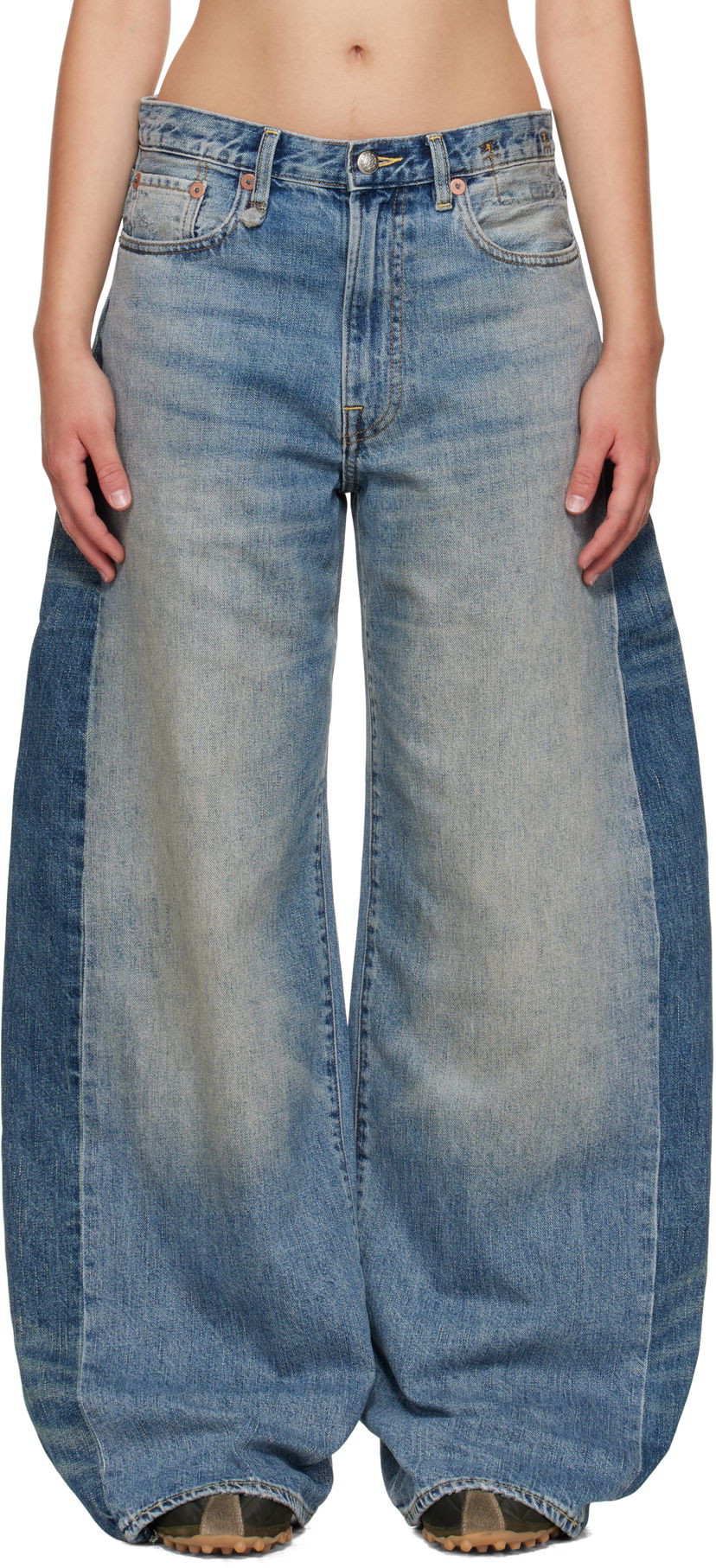 Džínsy R13 R13 Insert D'Arcy Loose Jeans Modrá | R13WD192-D347A