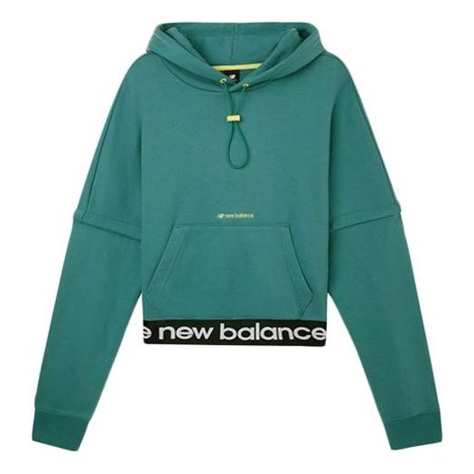 Mikina New Balance Women's Cropped Hoodie Zelené | AWT03362-SEL