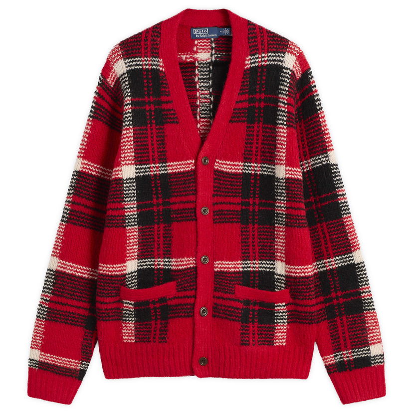 Sveter Polo by Ralph Lauren Check Cardigan Rôznofarebný | 710980843001-Red