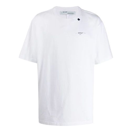 Tričko Off-White Short Sleeve T-Shirt with Arrow Print Biela | OMAA038F191850110110