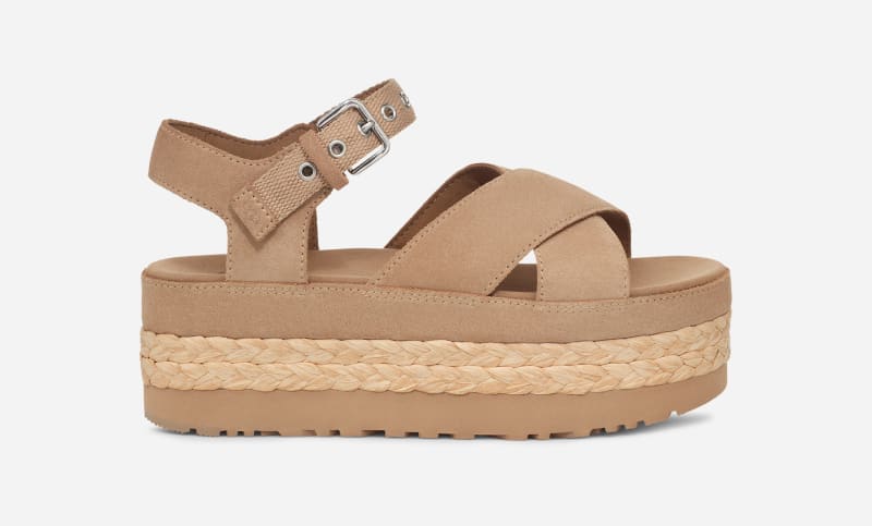 Tenisky a topánky UGG Aubrey Platform Suede Sandal Béžová | 1152711-SAN, 0