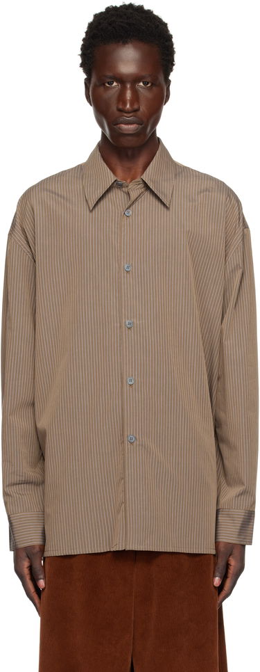 Košeľa Studio Nicholson Studio Nicholson Pinstripe Shirt Hnedá | STRIKE SNM - 1164, 0