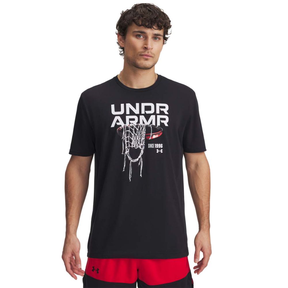 Tričko Under Armour Under Armour Hoops Net T-Shirt Čierna | 1390188-001, 0