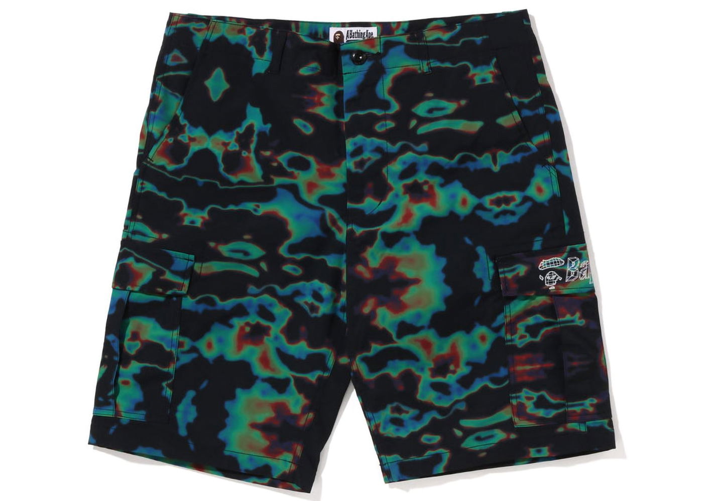 Šortky BAPE Thermography Cargo Shorts Zelené | 1J30-153-013, 0