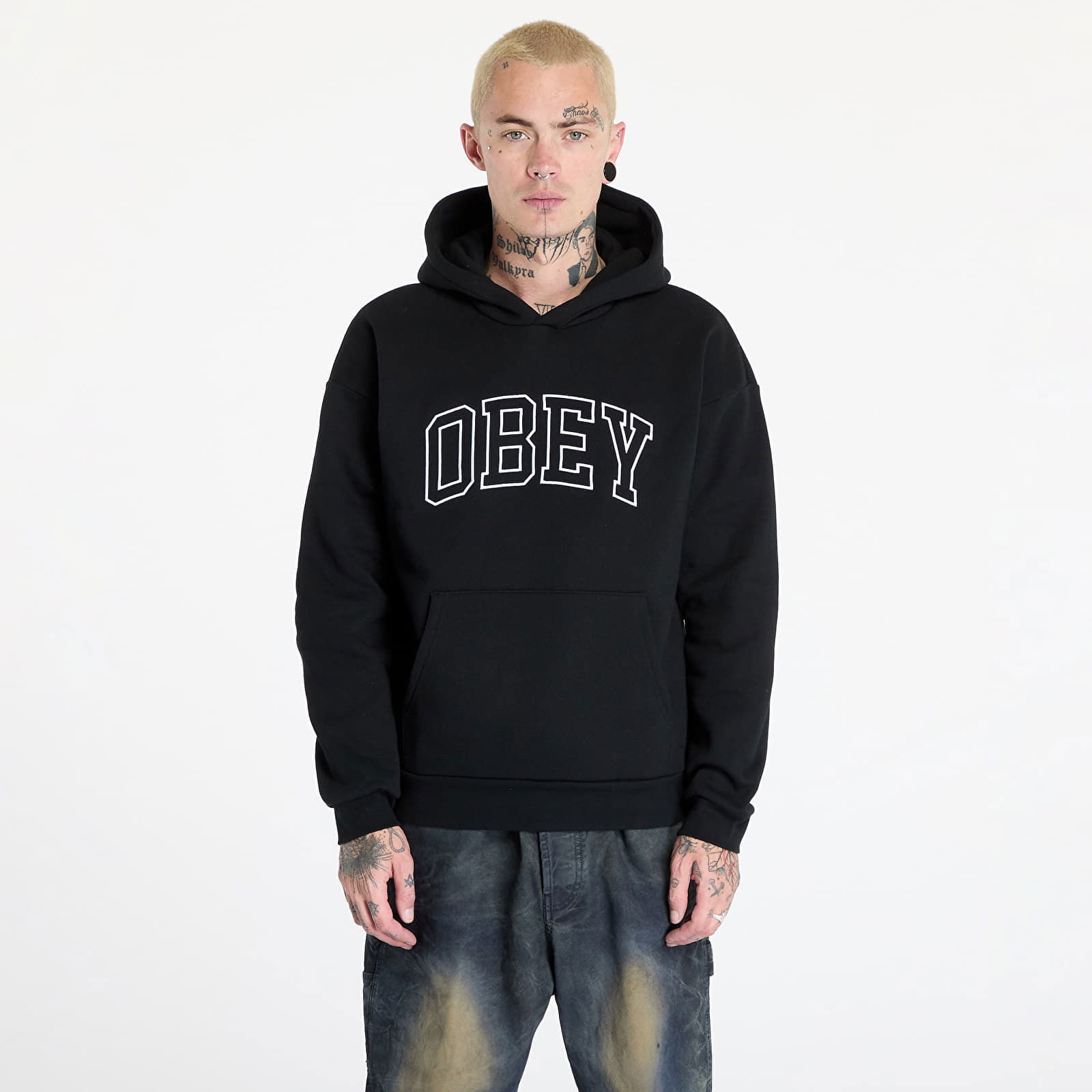 Collegiate Extra Heavy Hoodie II Black