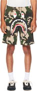 Map Camo Regular Fit Shark Sweat Shorts