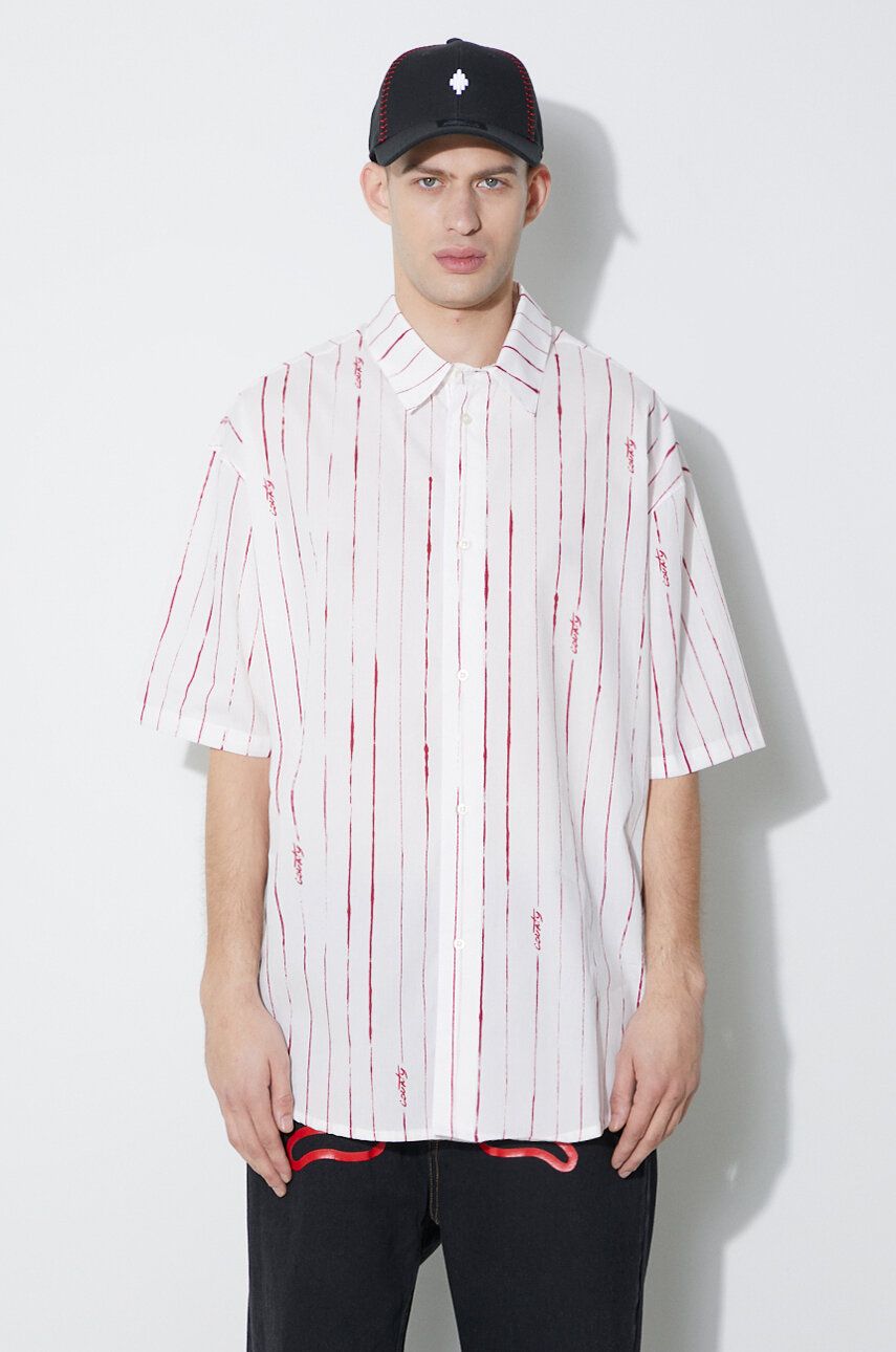 Košeľa Marcelo Burlon Oversized Shirt With Print Biela | CMGG004S24FAB0010128, 0